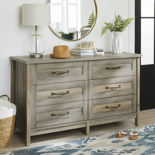 Better Homes & Gardens Modern Farmhouse 6-Drawer Dresser, Rustic Gray Finish (new in the box)
