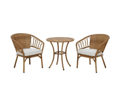 Better Homes & Gardens Willow Sage 3-Piece Bistro Set with Wicker Table, Beige- NEW IN BOX!!!