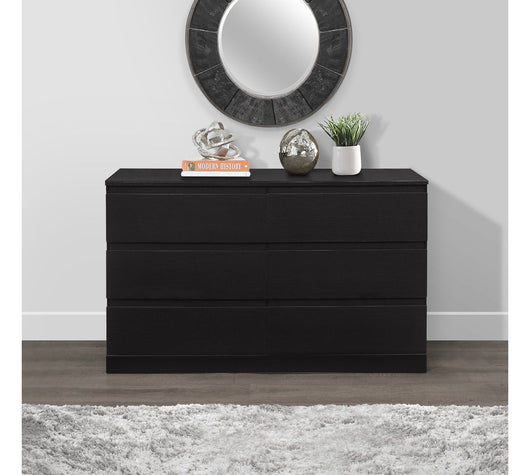 Brindle 6 Drawer Dresser, Black Oak (new in the box)