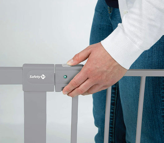 Safety 1st Easy Install Auto-Close Baby Gate with Pressure Mount Fastening, Grey- NEW IN BOX!!!!