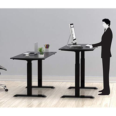 SHW Electric Height Adjustable Computer Desk, 48 x 24 Inches, Black**New in box**