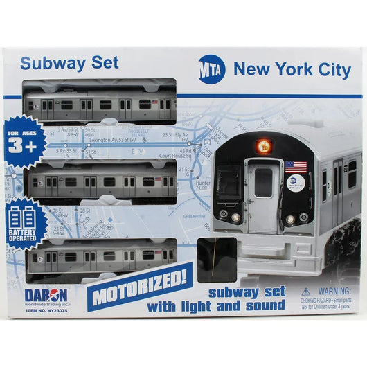 Daron New York City MTA Subway Battery Operated Train Set with Track (3 Pieces)**New in box**