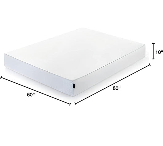 ZINUS 10 Inch Green Tea Cooling Gel Memory Foam Mattress, Queen Size- NEW IN BOX!!!