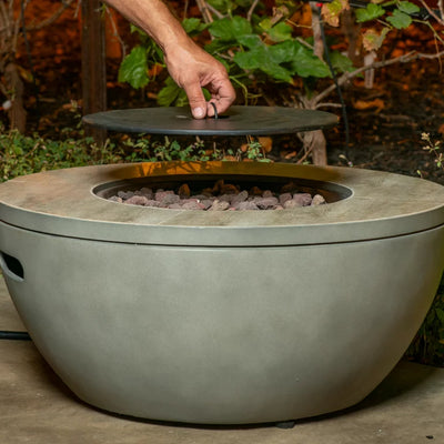 Bond Montavino 28" Round Faux Concrete Gas Fire Pit!! NEW IN BOX!!