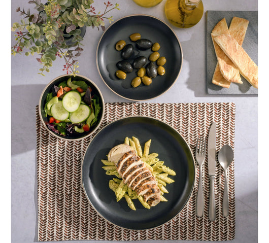 Better Homes and Gardens Zuri 12pc Matte black Dinnerware (new in the box)
