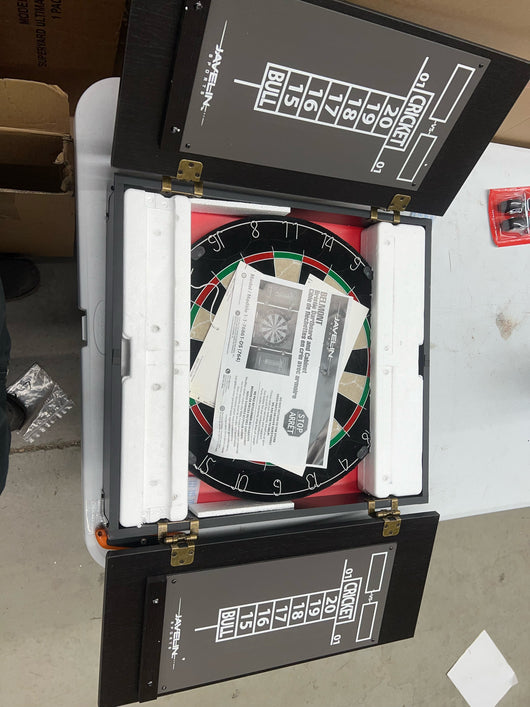 EastPoint Sports Bristle Dartboard and Cabinet Sets- Features Easy Assembly - Complete with All Accessories- NEW IN BOX!!! (Minor damage from shipping)