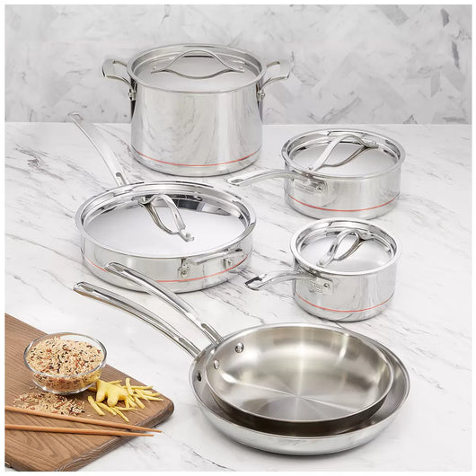 Kirkland Signature 10pc Stainless Steel Cookware Set- new in the box