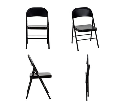 Mainstays Steel Folding Chair (4 Pack), Black- NEW IN BOX!!! (Minor scratches from shipping)