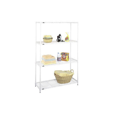 Four Shelf Wire Bookcase in White Epoxy Finish**New in Box**