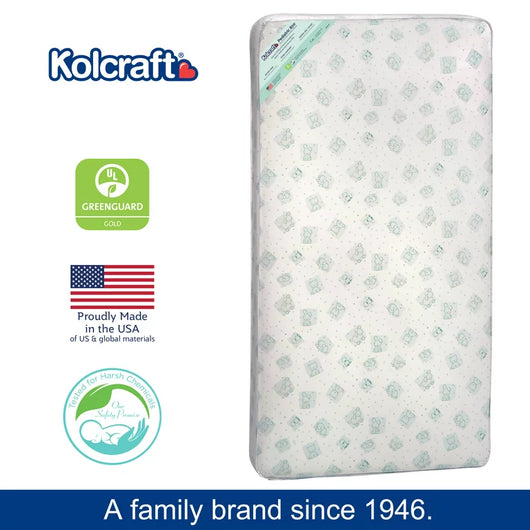 Kolcraft Pediatric 800 Extra Firm 5 Inch Crib & Toddler Mattress, 52x28, Aqua Sweet Dreams**New**