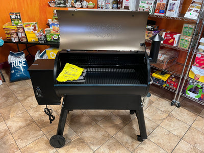 Traeger Pellet Grills Pro 34 Wood Pellet Grill and Smoker, Bronze- NEW AND ASSEMBLED, PELLET BOX IS DENTED FROM SHIPPING BUT STILL WORKS PERFECTLY FINE!!