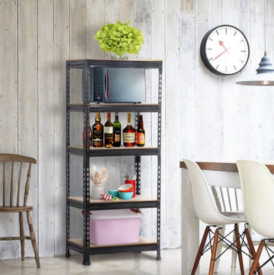 Yaheetech Adjustable 5-Shelf Shelving Unit Storage Rack, 59"Height x 28"Width x 12" Depth- NEW IN BOX!!!