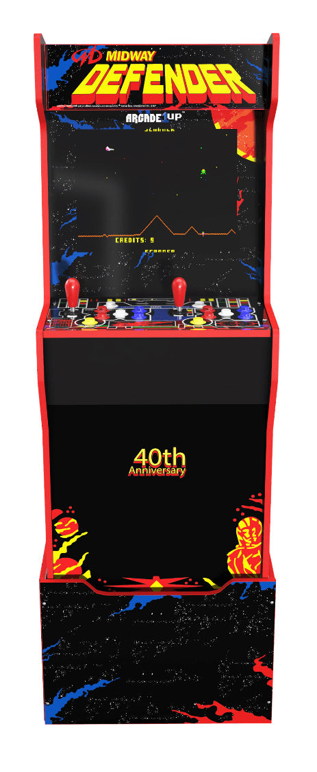 Arcade1Up Defender 40th anniversary 12-in-1 Midway Legacy Edition Arcade with Licensed Riser and Light-Up Marquee!! NEW IN BOX!!