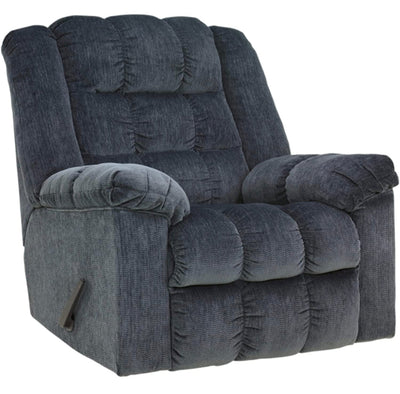 Signature Design by Ashley Ludden Ultra Plush Tufted Manual Rocker Recliner, Dark Blue!! NEW AND FULLY ASSEMBLED!!