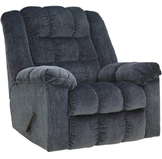 Signature Design by Ashley Ludden Ultra Plush Tufted Manual Rocker Recliner, Dark Blue!! NEW AND FULLY ASSEMBLED!!