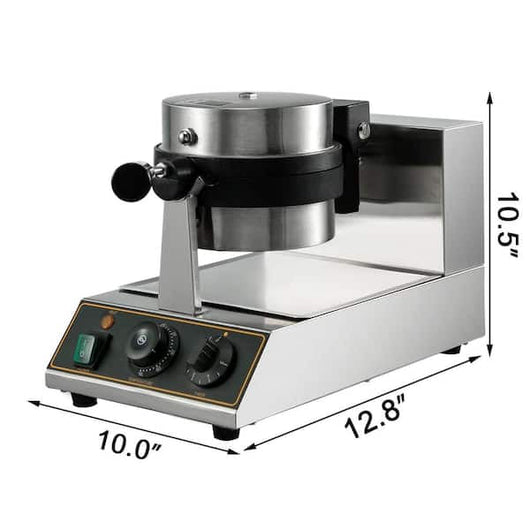 Vevor 1100-Watt Commercial Round Waffle Maker Stainless Steel Nonstick Belgian Waffle Maker for Bakeries Snack Bar Family**New in box**