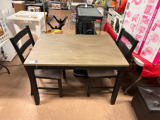 ASY furniture Martin Gray Bistro dining set! (New & Assembled - Small Chip On One Corner)
