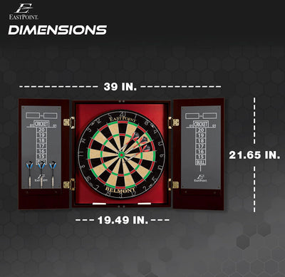 EastPoint Sports Bristle Dartboard and Cabinet Sets- Features Easy Assembly - Complete with All Accessories- NEW IN BOX!!! (Minor damage from shipping)