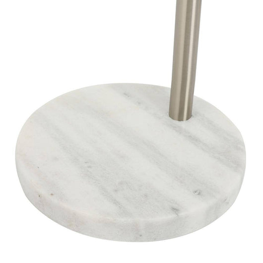 Merra 70 in. Nickel Arcing Modern Floor Lamp and Marble with Rotating Shade!  -Brand new in the box (Assembly is required)