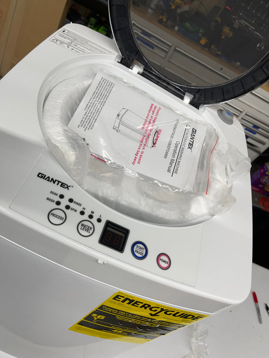 Giantex Portable Washing Machine, Full Automatic Washer and Dryer Combo, with Built-in Pump Drain 8 LBS Capacity Compact Laundry Washer Spinner for Apartment RV Dorm- new / scratch and dents