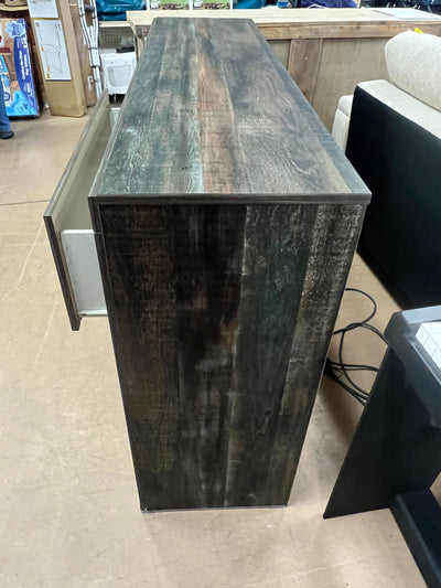 Signature Design by Ashley Drystan Rustic Industrial 6 Drawer Dresser, Weatherworn Brown!! Dresser Damaged from Shipping, Structurally Sound!!