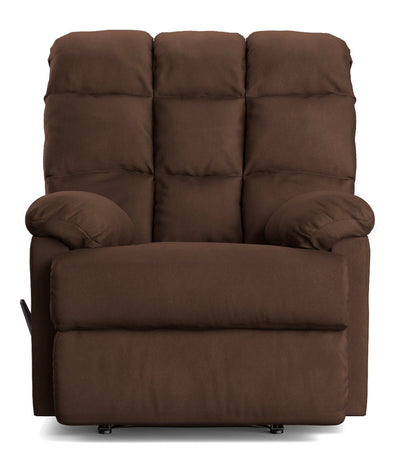 Homesvale Mainstays Wall Hugger Recliner, Dark Brown Microfiber!! NEW AND ASSEMBLED!!