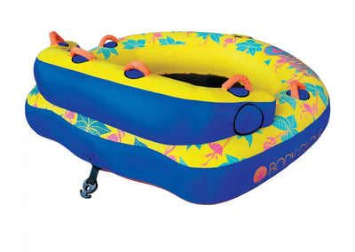 Body Glove Bayside 2 Person Yellow Water Skiing Inflatable Towable Tube- NEW IN BOX!!!