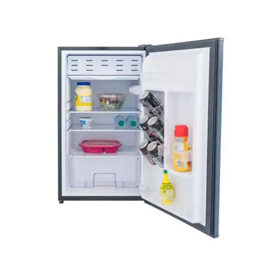 Magic Chef 3.3 cu. ft. Mini Fridge in Stainless Look! (NEW - Scratch/DENT From Shipping - Photos shown