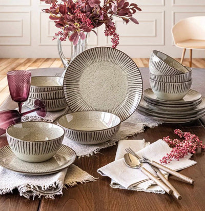 Overandback 16pc Dinnerware set-Back to Origins- BRAND NEW IN BOX!!!!