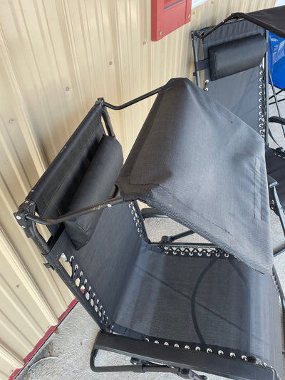 Used zero gravity outdoor lounge chairs in black!