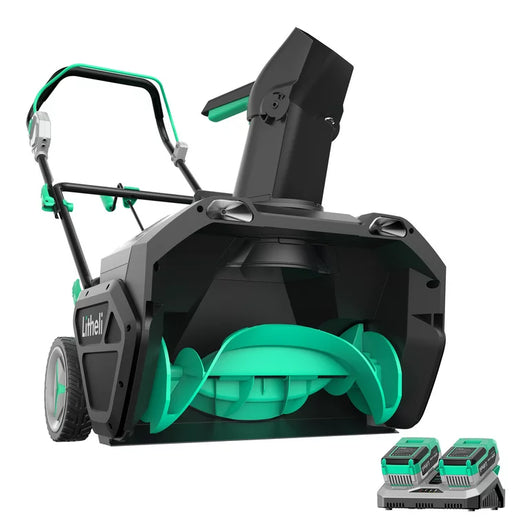 Litheli Cordless Snow Blower, 2x20V (40V) 20 Inch Snow Thrower with Brushless Motor Electric Snow Remove Machine, 2 x4.0 Ah Batteries & Charger!  -Brand new and assembled