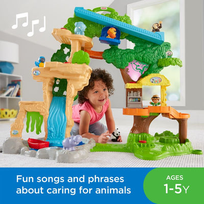 Little People Fisher-Price Share & Care Safari Interactive Action Figure Set with Lights & Sounds**New in Box**