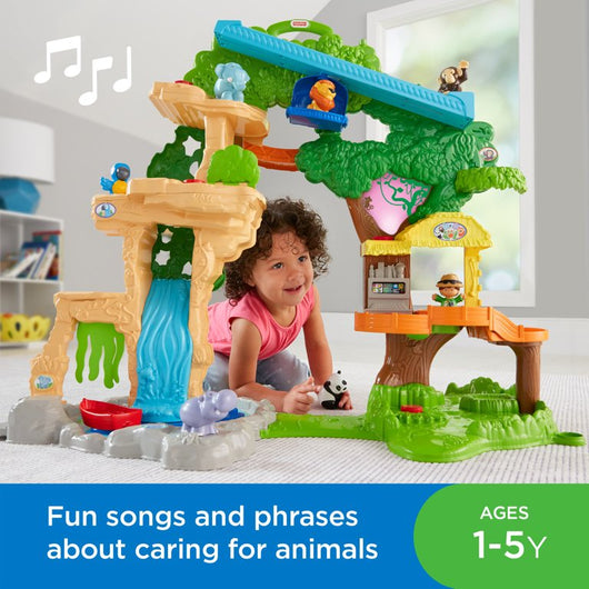 Little People Fisher-Price Share & Care Safari Interactive Action Figure Set with Lights & Sounds**New in Box**