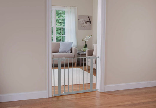 Safety 1st Easy Install Auto-Close Baby Gate with Pressure Mount Fastening, Grey- NEW IN BOX!!!!