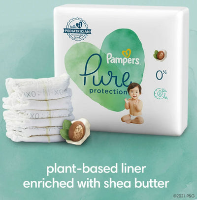 Pampers Pure Protection Natural Diapers, Size 1, 198 count- NEW IN BOX!!!!