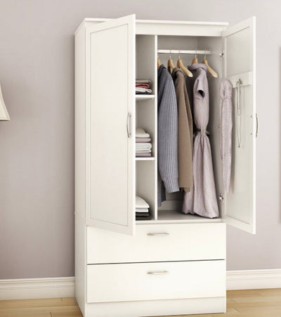 South Shore Acapella, Contemporary Wardrobe Armoire, Pure White (new in the box)