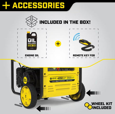 Champion Power Equipment 4250-Watt Wireless Remote Start Open Frame Inverter Generator- NEW IN BOX!!!!