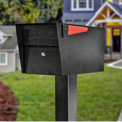 Mail Boss 7506 Mail Manager Curbside Locking Security Mailbox, Black,Large- NEW IN BOX