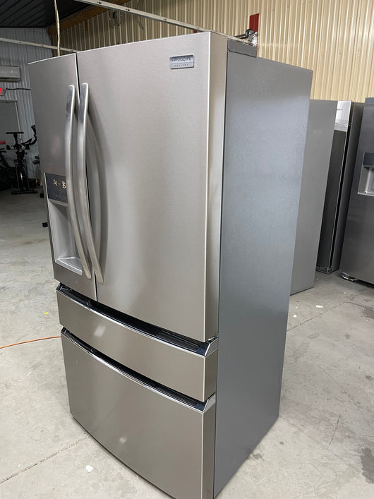 Frigidaire Gallery 21.5-cu ft 4-Door Counter-depth French Door Refrigerator with Ice Maker (Smudge-proof Stainless Steel) ENERGY STAR Item #5037443 Model #GRMC2273CF- new - scratch and dent