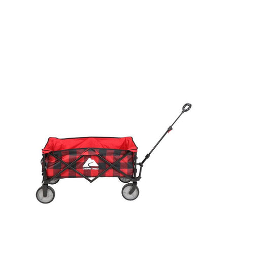 Ozark Trail Buffalo Plaid Folding Multipurpose Camping Wagon Cart, Red and Black**New in Box**