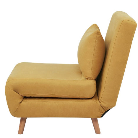 A&D Home Tustin Convertible Chair, Mustard Yellow!! NEW IN BOX!!