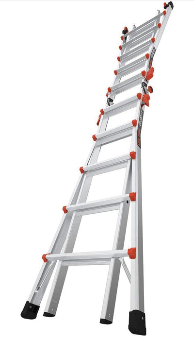 SALVAGE SPECIAL!!!Little Giant Ladders, Velocity with Wheels, M22, 22 Ft, Multi-Position Ladder, Aluminum, Type 1A, 300 lbs Weight Rating- shipping damage - please see pics
