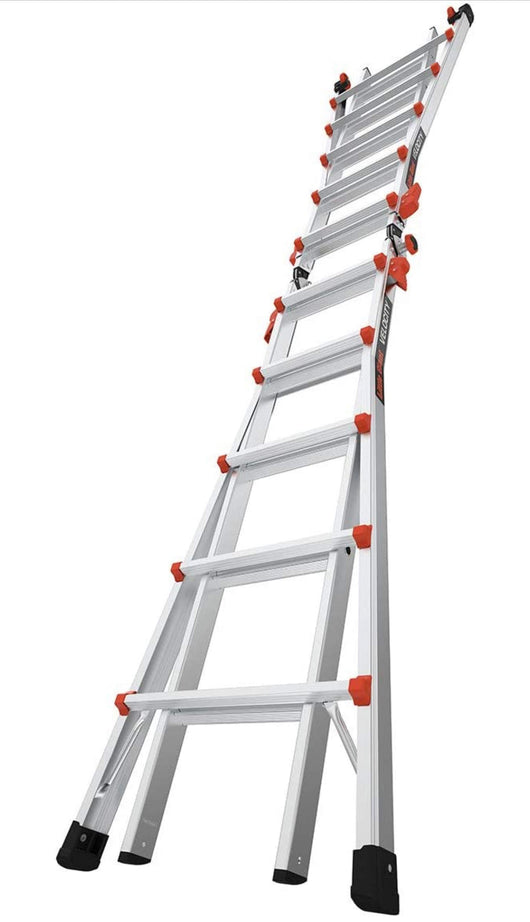 SALVAGE SPECIAL!!!Little Giant Ladders, Velocity with Wheels, M22, 22 Ft, Multi-Position Ladder, Aluminum, Type 1A, 300 lbs Weight Rating- shipping damage - please see pics