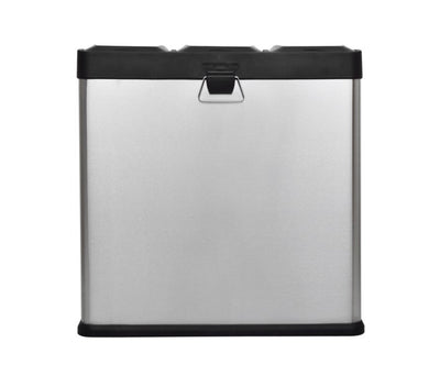 Step N' Sort 3-Compartment Stainless Steel Kitchen Trash and Recycling Bin, 12 gal- NEW OUT OF BOX!!!!