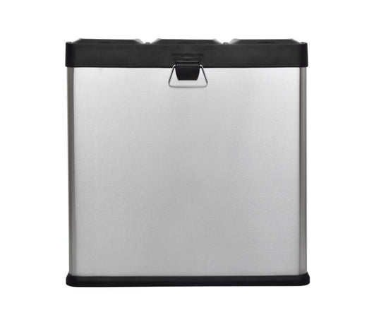 Step N' Sort 3-Compartment Stainless Steel Kitchen Trash and Recycling Bin, 12 gal- NEW OUT OF BOX!!!!