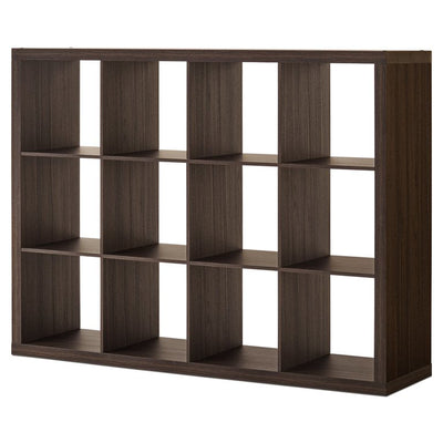 Better Homes & Gardens 12-Cube Storage Organizer, Tobacco Oak!! NEW IN BOX!!