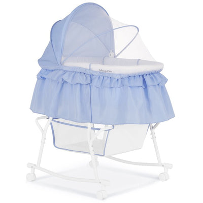 Dream On Me Lacy Portable 2-in-1 Bassinet and Cradle, Serenity**New in box**