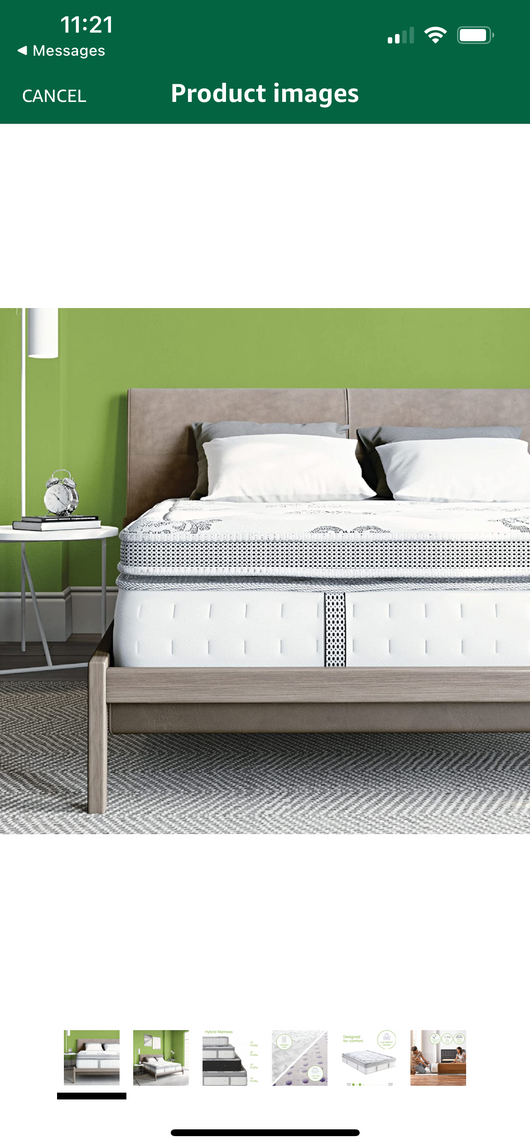 Classic Brands Gramercy Cool Gel Memory Foam and Innerspring Hybrid 14-Inch Euro Pillow Top Mattress, Twin XL- NEW IN BOX!!!