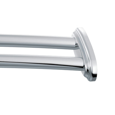 Moen DN2141CH 60-Inch Adjustable Stainless Steel Double Curved Shower Rod, Chrome**New in box**