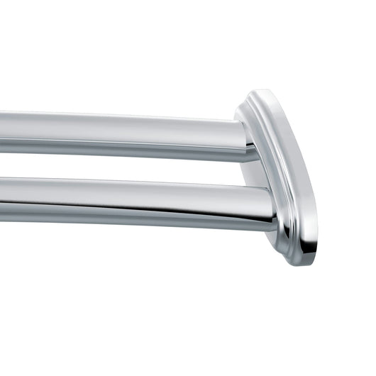 Moen DN2141CH 60-Inch Adjustable Stainless Steel Double Curved Shower Rod, Chrome**New in box**